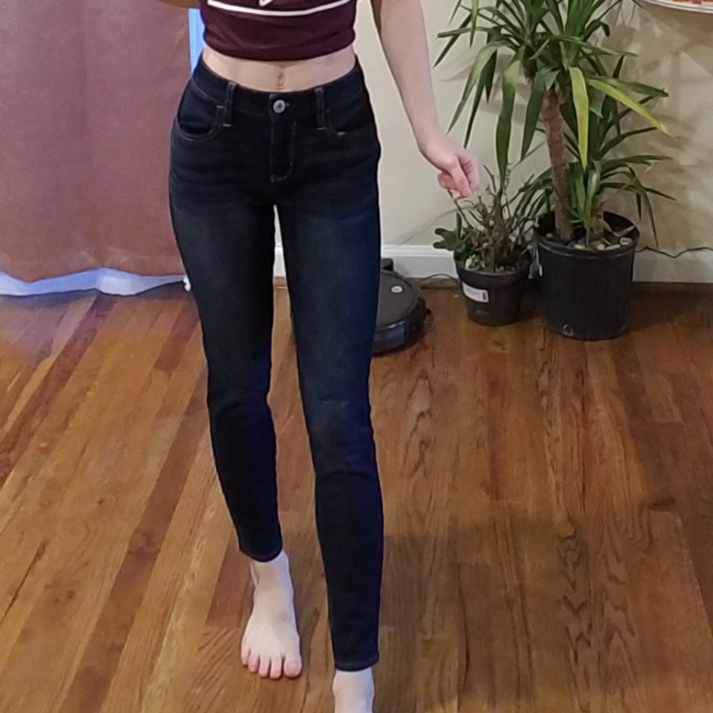 AE High Rise Dream Jean Jegging 4 Short